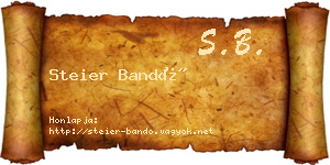 Steier Bandó névjegykártya
